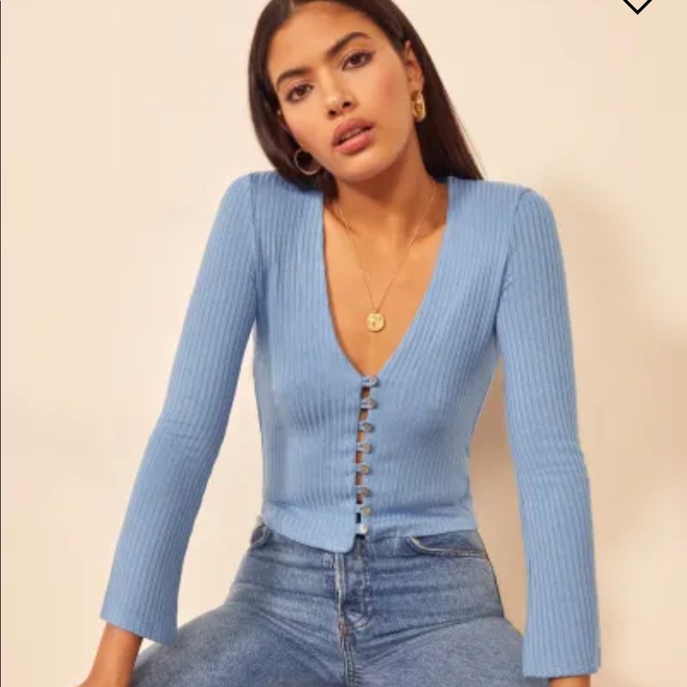 Reformation Gellar Knit Top
